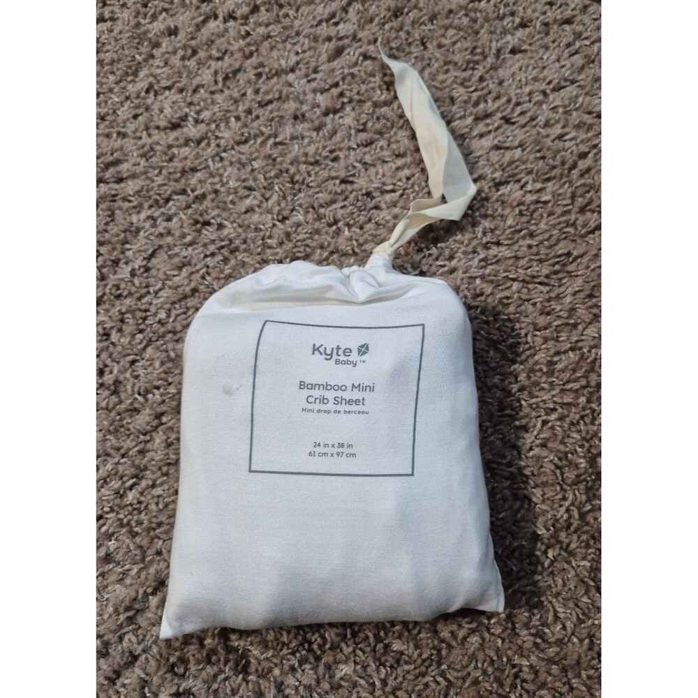 Kyte Baby Bamboo Mini Crib Sheet white